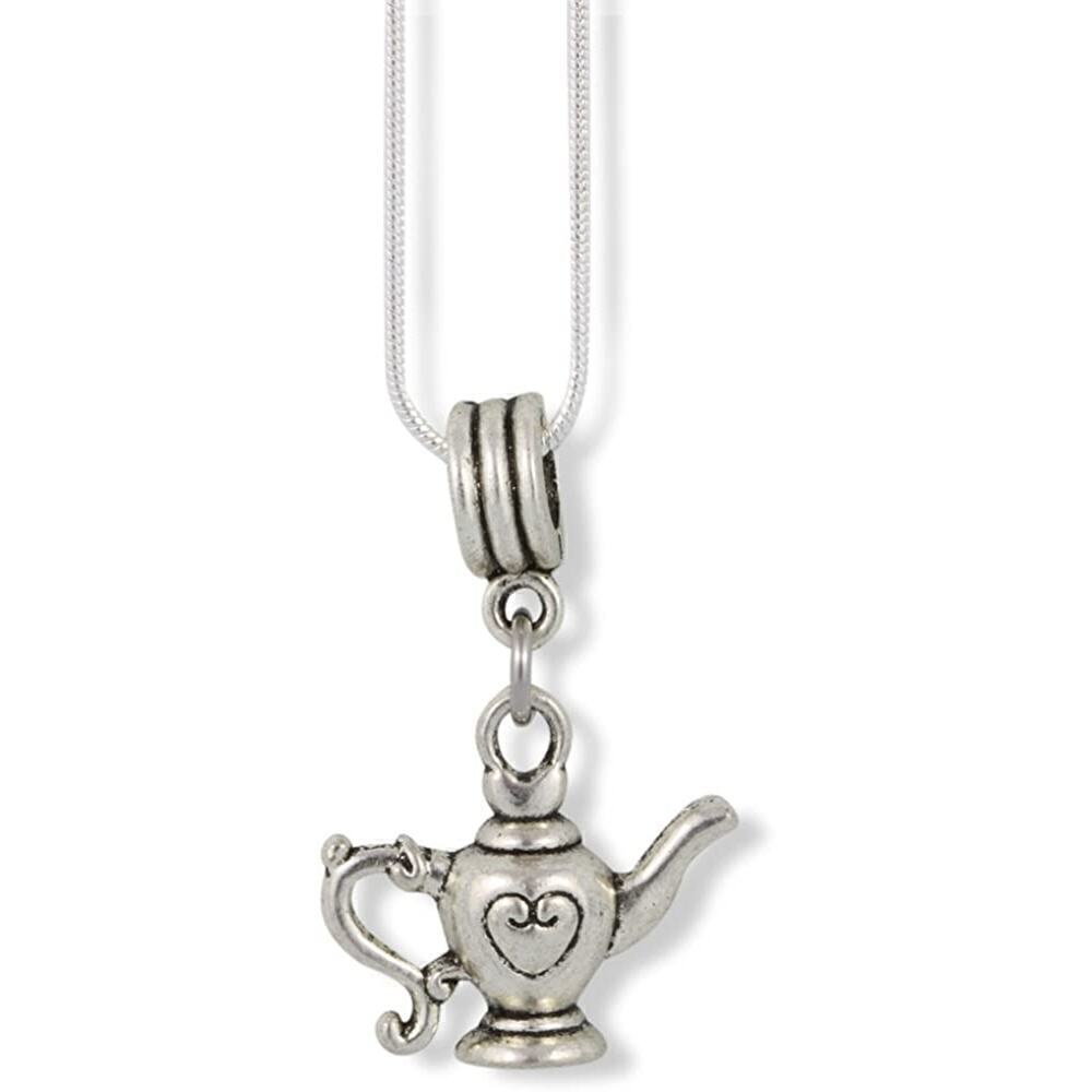 Lamp Tea Pot (Alladin Type) Charm Snake Chain Necklace